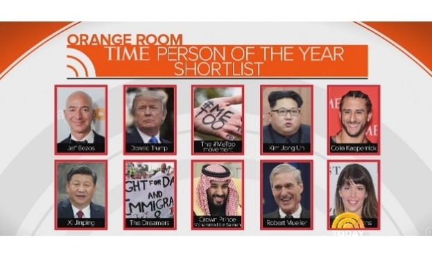 Списание Тайм публикува краткия списък с кандидатите за Личност на