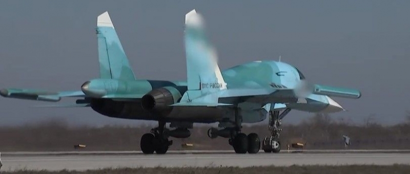 Екипажът на самолет Су 34 на ВВС на Русия унищожи военни