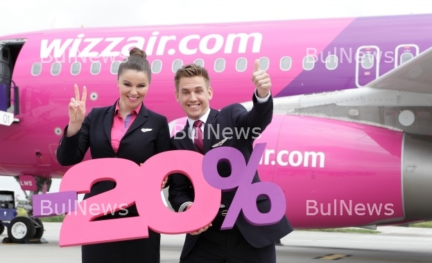 Wizz Air празнува 1 милион членове на WIZZ Discount Club с мега отстъпка от 20% днес