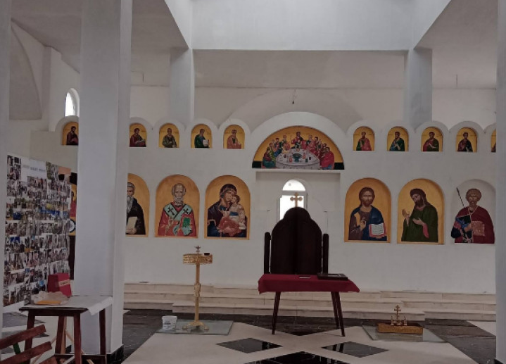 Ремонтните работи по новата църквата Св Николай Чудотворец в Ослен