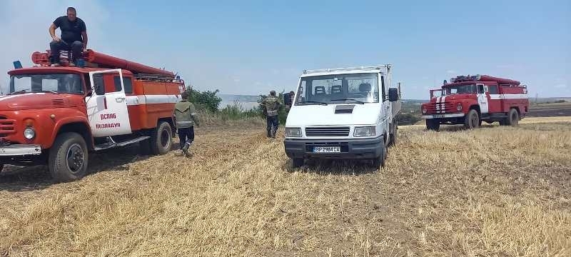 Пожар е избухнал в землището на врачанското село Софрониево научи