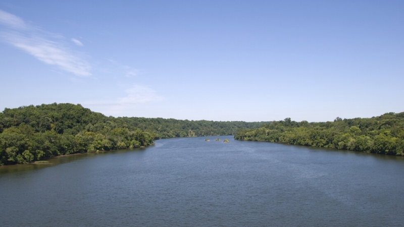 Температурата на водата в река Потомак преминаваща през американската столица Вашингтон през