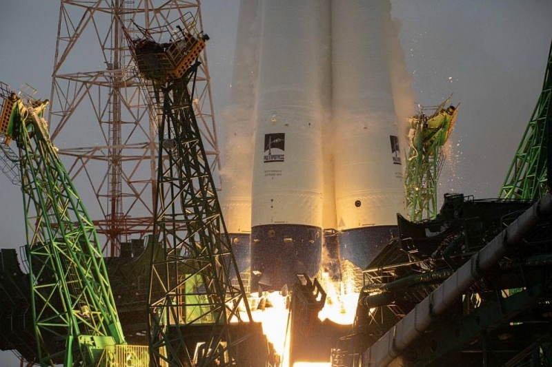 Въздушно-космическите сили на Русия изстреляха от космодрума Плесецк ракета носител Союз-2.1а с военен