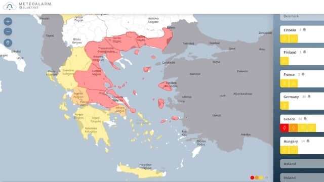 Европейската метеорологична мрежа предупреждава за опасно време днес в Северна