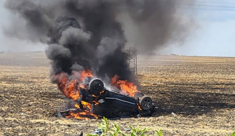 Мъж изгоря жив в автомобила си при катастрофа на обходния