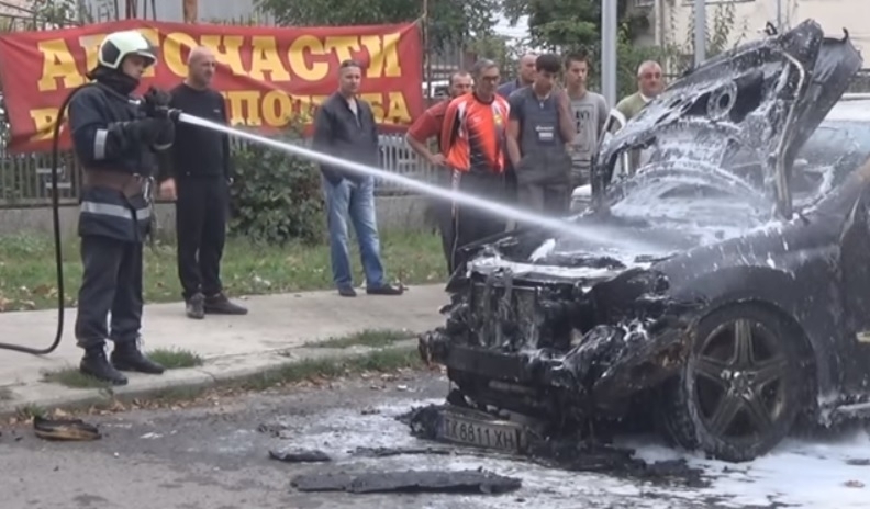 Лека кола е горяла във Видин вчера следобед съобщиха от