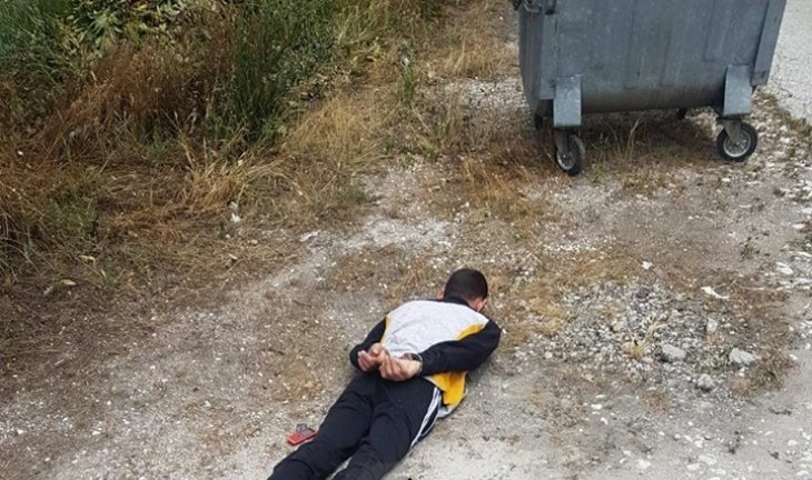 Млад мъж е арестуван зрелищно при акция на ченгетата от