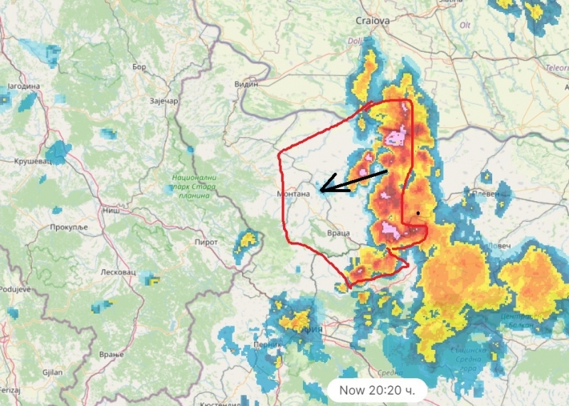 Предупреждение за възможни наводнения и възможна едра градушка в Ботевград