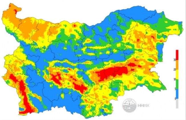 Екстремален индекс за пожароопасност е в сила за територии в