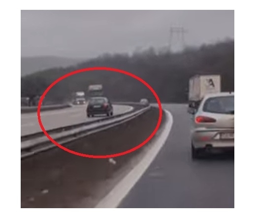 Кола в насрещното шашна шофьорите по автомагистрала Хемус в района