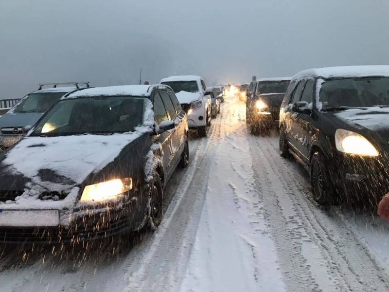 Катастрофа затруднява движението по главен път Е-79 между Видин и