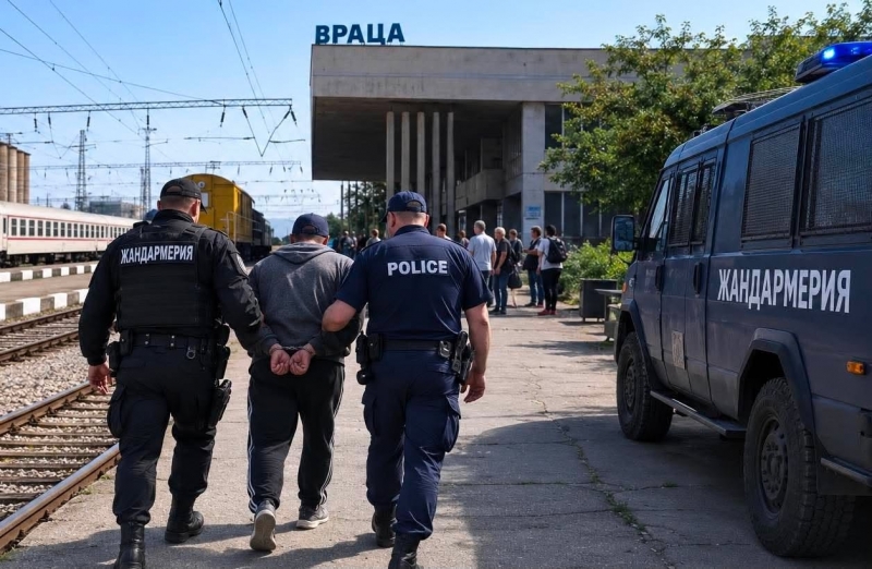 Панаир на жп гарата във Враца! Жандармерия и полиция арестуваха мъж от Монтанско, обрал пътник от влака Видин-София