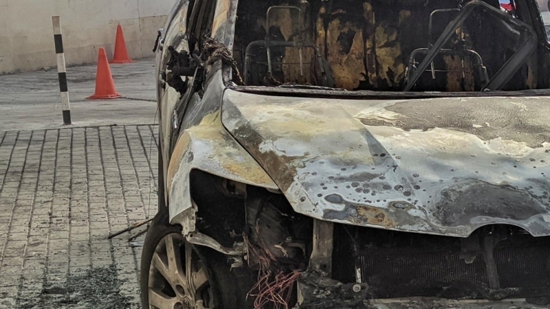 Горящ автомобил вдигна огнеборците на крак в Берковица съобщиха от