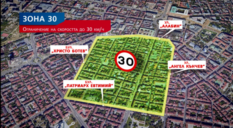 Въвеждат реално действаща Зона 30 в София Това ще е