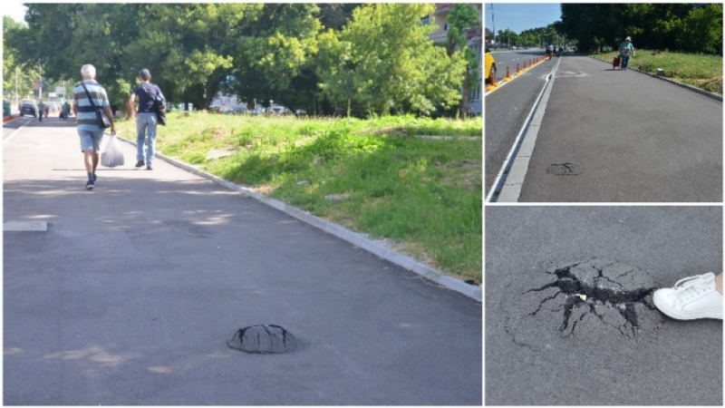 Месец и половина след като ремонтираното платно на бул Панония