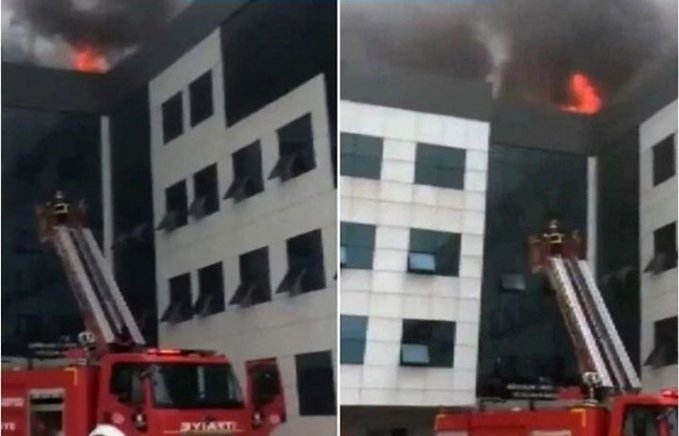 Огромен пожар се разрази днес в университета в град Гиресун