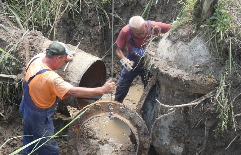 Строително ремонтните дейности по пускане в експлоатация на новия напорен водопровод
