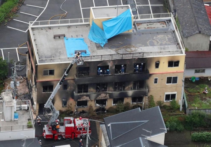 Мъжът предизвикал пожара в анимационно студио в Киото при което