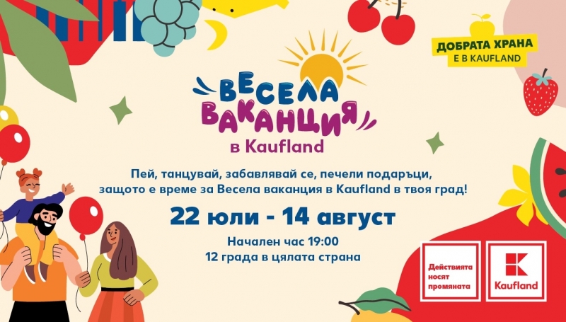 На 23 юли Kaufland организира безплатно шоу за децата на Враца