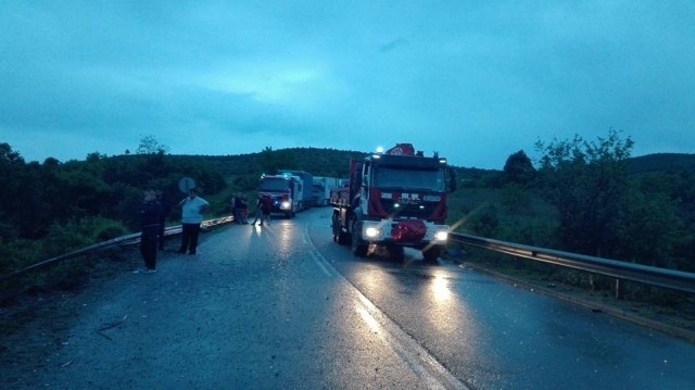 Разчистиха пътното платно след катастрофа на Е 79 в Монтана съобщиха
