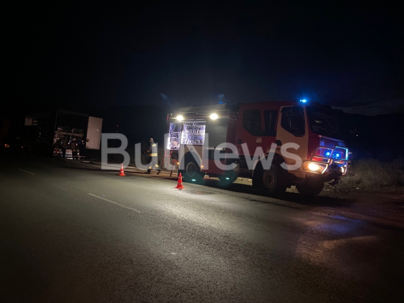 ТИР се запали на обходния път на Враца видя само