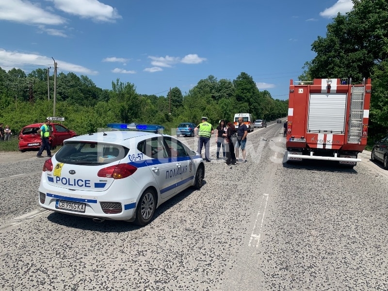 Тежък пътен инцидент е станал преди минути край Враца видя