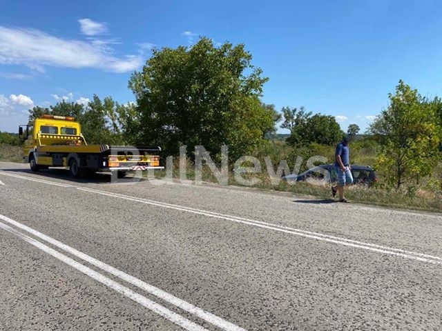Шофьор е заспал зад волана и е катастрофирал на главен
