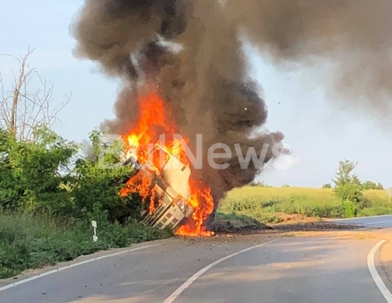Полицията във Видин съобщи официална информация за камиона който горя