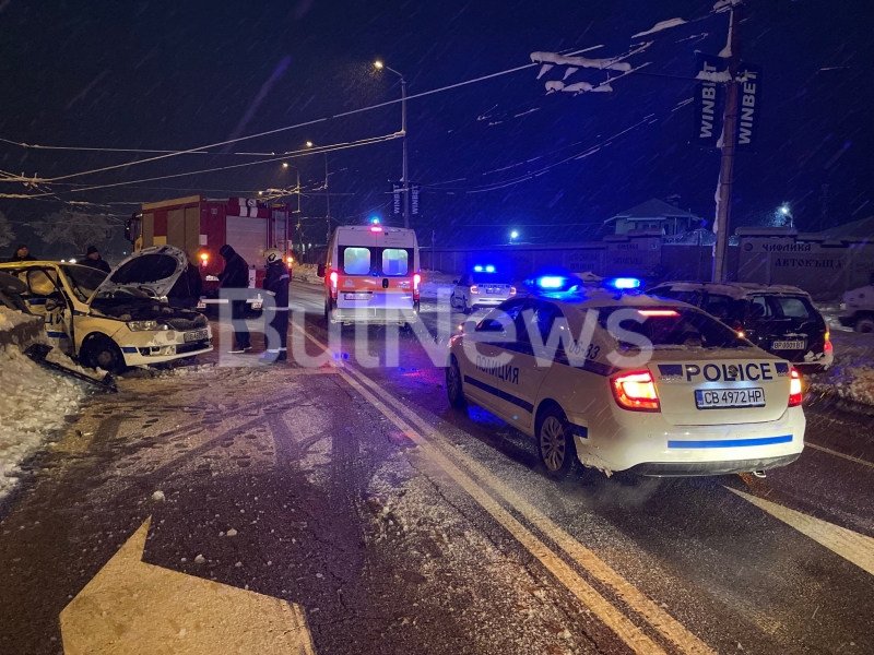 Патрулка катастрофира във Враца видя първо репортер на агенция BulNews Тежкият