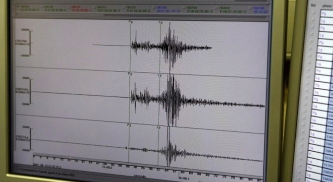 Земетресение с магнитуд от 4.1 по Рихтер е било регистрирано