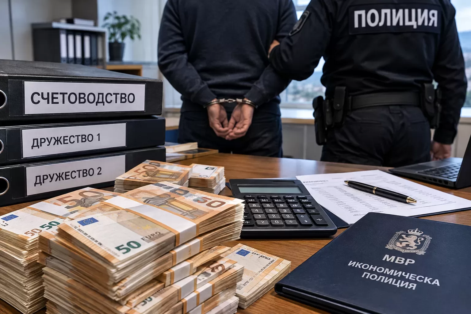 Удар за близо половин милион евро! Икономическа полиция разкри счетоводител, присвоил 450 000 евро от 2 фирми във Враца