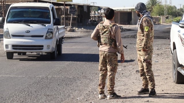 Американска военна база разположена близо до петролното находище Ал Омар