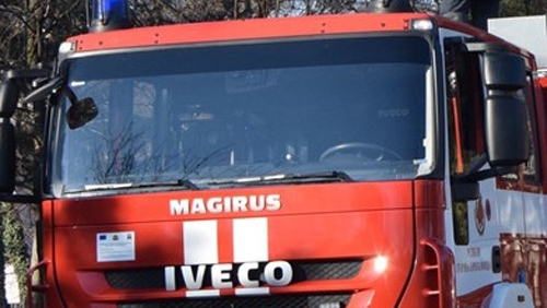 Камион натоварен с 30 кубика дървесина се е подпалил в