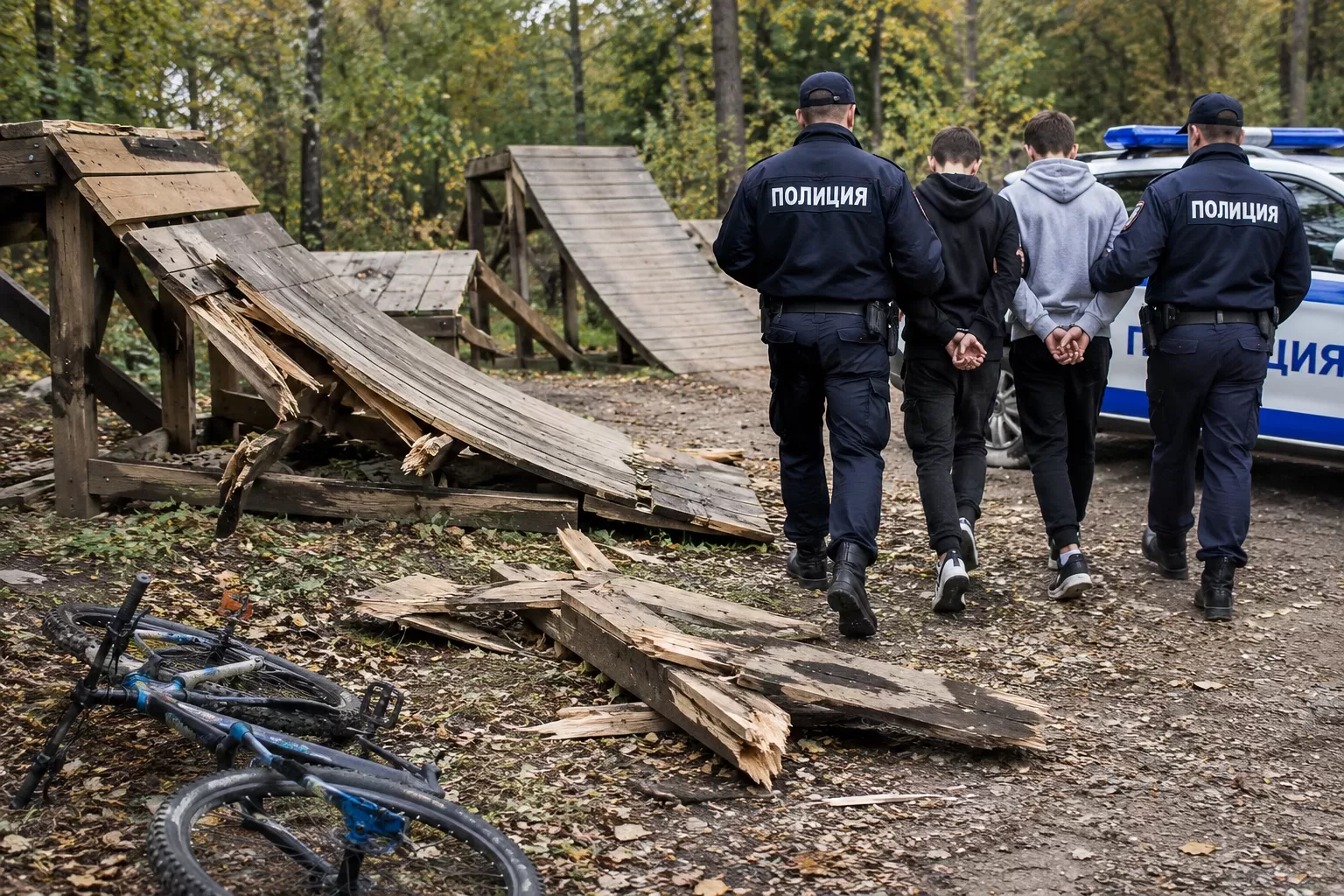 Кой ви възпитава? Тийнейджъри потрошиха рампи за колелета край Монтана, спипаха ги за нула време
