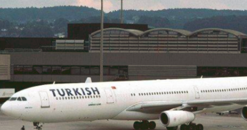 Самолет на турските авиолинии изпълняващ полет от Найроби до Истанбул