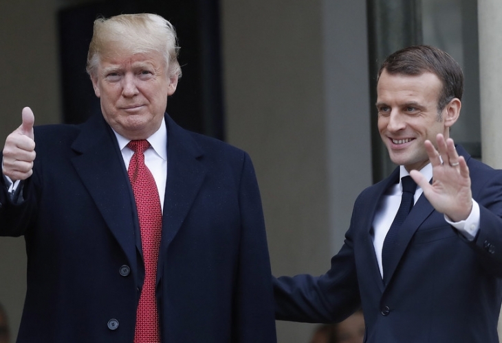 Президентът на САЩ Доналд Тръмп и френският му колега Еманюел
