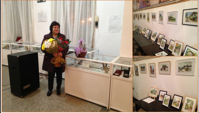 Експозиция от 35 творби разположена в централното фоайе на Народно