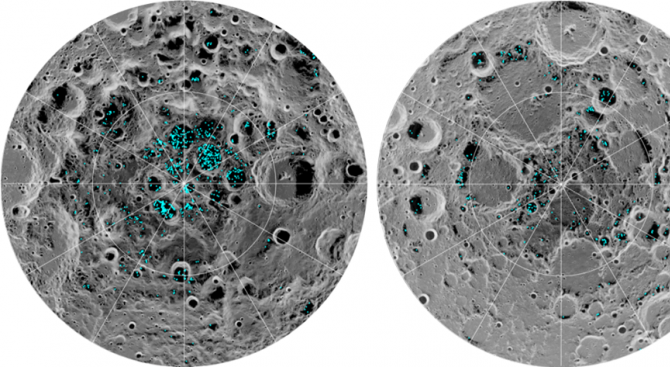 Учени откриха доказателства за повърхностни депозити от замръзнала вода в