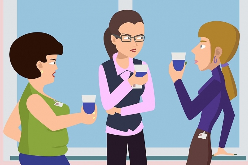 Бъбренето с колегите със съседите или с родители на детската