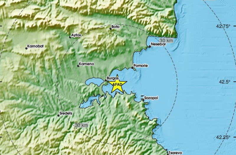 Земетресение с магнитуд 2 по Рихтер е отчетен в Черно