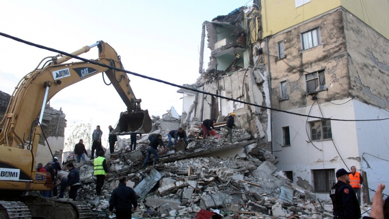 Земетресението в Албания на 26 ноември е причинило материални щети