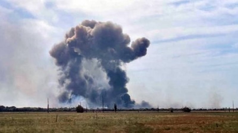 Взривът в склад за боеприпаси на полуостров Крим във вторник