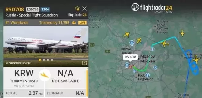 Самолетът на Путин не можа да кацне в Москва заради украински балони в небето